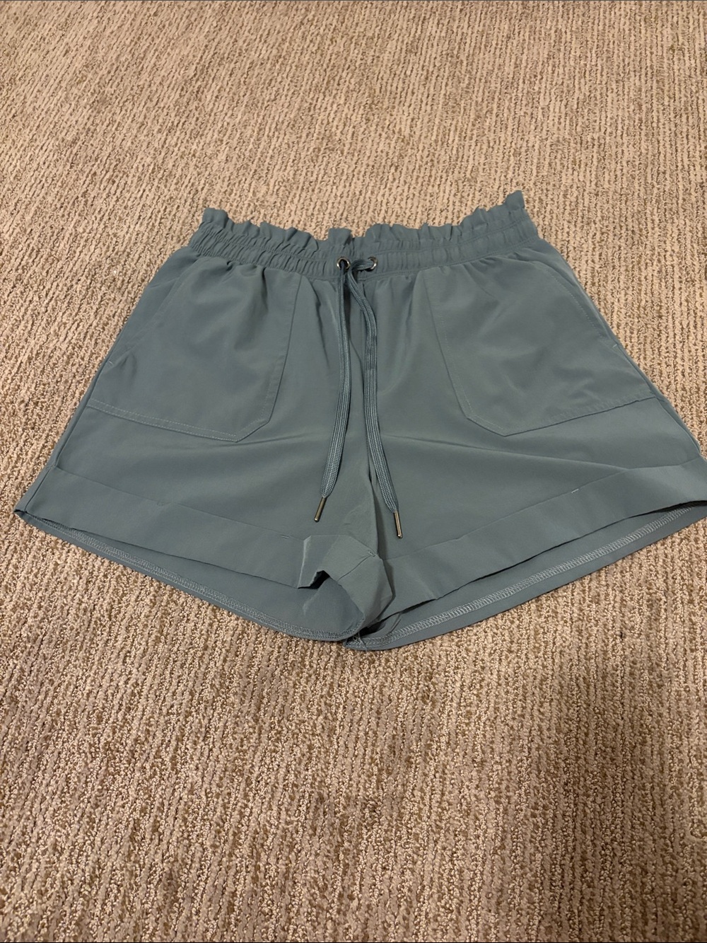 Danskin Women's Teal Drawstring Athletic Shorts